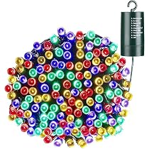 AUAUY Catena Luminosa Esterno, 7M 50 LED Impermeabile Luci per Solari a Corda, 8 Modalità Stringa Natalizie Decorazione, per Matrimonio Compleanno Festa Fecorazione Interna ed Esterna (Colorate