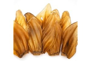 Pawlicious 10 Pack Large Cow Ears for Dogs Chews Delicious Healthy Pet Treats 100% Natural Air Dried Pet Food Long Lasting Dental Health 10 Pieces