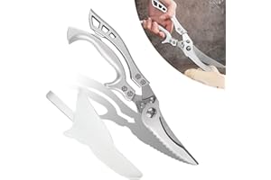 YOYIAG - Tijeras de cocina profesionales de acero inoxidable con mango ergonómico, acero inoxidable premium, para pollo, carne, hueso, verduras