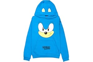 SONIC THE HEDGEHOG Sweat à Capuche pour garçon - 100% Coton - Vêtement de détente pour Enfants de 6 à 12 Ans - idéal pour Les Joueurs - Noir