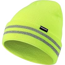 OnlyBee Adults Hi Viz Reversible Fleece Lined Balaclava Yellow - View #11