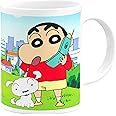 CHHAAP Cartoon Mugs Best Gift for Kids Brother Sister Son Daughter Boys Girls Hd Printed Microwave Safe White Ceramic Coffee Mug (350 ml) (CR17 01)