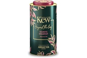 Ahmad Tea & KEW Gardens | Majestic Breakfast Caddy | Black Tea | Perfect tea gift | 100g Loose Leaf Tea | 1 Flavour
