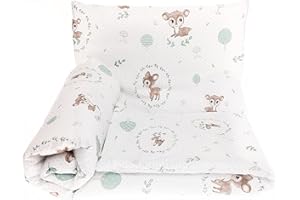 FRIVOLITY Baby's Comfort Bedding Set Duvet Cover (90 x 120 cm) + Pillowcase (40 x 60 cm), Deer