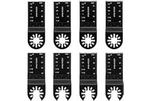 AYHYHLJZJ Lot de 8 lames de scie oscillantes - Outil multifonction compatible Bo-sch,Dre-mel, Fe-in Multi-master - 34mm Outil Multifonction Lame De Scie Universelle Pour Bois Plastique