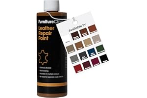 FURNITURE CLINIC Pintura y tinte para reparación de cuero, colorante autosellante para una reparación rápida y fácil de cuero, adecuado para sofás de cuero, asiento de coche de cuero, zapatos (500ml, Camello)