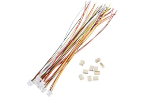 TuToy 20 szt. Mini Micro Jst 1,0 mm Sh 4-stykowe złącze wtyczka z przewodami 150 mm