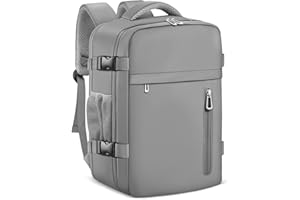 OTAHGK Handgepäck 40×20×25 für Ryanair Untersitz Reiserucksack 20L Wasserdicht Kabinentaschen Flugzeug Kofferrucksack Laptop Rucksack Lässiger Tagesrucksack Schule Büro Tasche-Grau