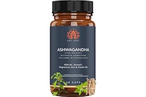 QSTA Ashwagandha KSM-66 + Sensoril (15-20% Withanolides) Adaptogen and Nootropic for Deep Sleep, Wellness, Energy, Concentration, and Cortisol Reducing Supplement | 2 Months Supply
