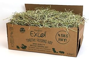 Burgess Excel Timothy Feeding Hay Box, 4.5kg – Feeding Hay for Rabbits – 100% Natural Ingredients, Rabbit Timothy Feeding Hay