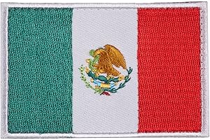 ELITEX TRAINING ELITRAINX Parche Bordado con Velcro - Bandera Paises - Parche para Mochilas y Chalecos de Cross Training y Gimnasio (Mexico)