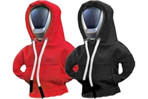 RHZXD 2 Pcs Gear Stick Hoodie, Red & Black Gearstick Hoodie, Gear Shift Hoodie, Creative Hoodie Car Gear Stick Cover, Funny Car Accessories, Universal Auto Gear Knob Hoodie