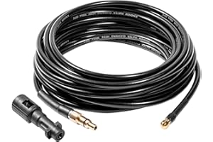 YUET 10M Drain Pipe Cleaning Hose with Adapter,Flexible Tube Unblocker and Drain Kit for Karcher High Pressure Washers Washer Sewer Jetter Replacement,Cleaner Kit Kärcher K-Series and LAVOR
