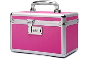 HEWEI WORKS Boîte à Médicaments avec Armoire à Serrure à Combinaison, adapté à l'entreposage de Pharmacie et d'objets personnels Importants, Contient Un Pilulier en Plastique (Petit/Rose)