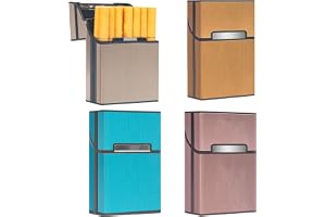 4 stycken cigarettlådor, cigarettlåda metall med magnetlås, cigarettlåda aluminium, cigarettburk, cigarettlåda, för cigarettf