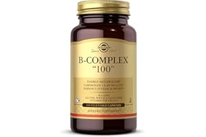 Solgar Vitamin B-Complex "100" Extra High Potency Vegetable Capsules - Pack of 100 - Supports Mental Performance and Reduces Fatigue - Vegan