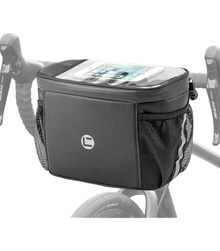 Borsa Anteriore Per Bicicletta Con Porta Telefono - 4.8L, Touch Screen, Regolabile - Foto 7