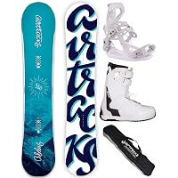 Pack Snowboard Airtracks - Planche Orbelus Lady Camber + Fixations + Chaussures + Sac - 140-155 Cm