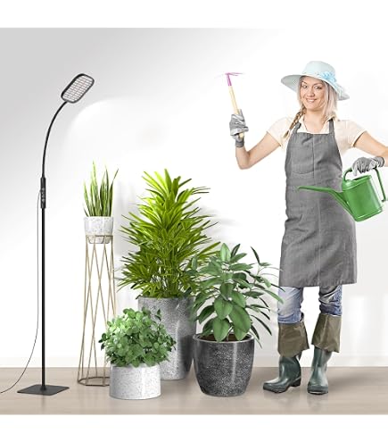 Lampe Croissance LED Plantes – 4 Têtes, Spectre Complet – 3 Modes Lumière, 10 Niveaux Luminosité – Télécommande Et Minuterie
