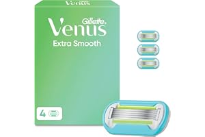 Gillette Venus Extra Smooth Women's Razor Blade Refills, Pack of 4, 5 blades for a super close shave