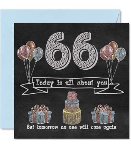 Stuff4 Cartes D'anniversaire 66 Ans Pour Homme Et Femme – The Next
