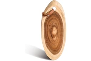 Linoroso Planche a Decouper Bois Planche à Découper a Pain Fabriqué en bois d'acacia Pour Peut être utilisé comme plateau de charcuterie Planches à fromage Planche à découper -（50,8 cm ± 2,5 cm）
