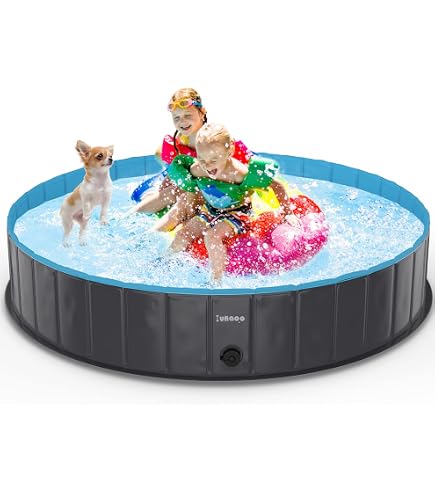 LOMUG Couverture de Bache Piscine Ronde,Couverture de Piscine pour Chien,Bache Piscine Ronde avec Cordon de Serrage,Imperméable à l'eau et à la Poussière(160 * 30cm