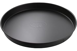 Dr. Oetker pizza- & kakplåt Ø 32 cm, bakplåt för saftiga kakor och krispig pizza, kakform av stål med non-stick-beläggning, a
