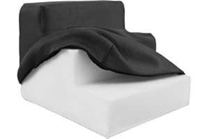 NIHUIFDPY Dog Steps for Bed 34x40x30cm, 3-Steps High Density Foam Dog Stairs with Detachable Cover & Non Slip Bottom, Washable Pet Steps Ladder for Sofa Low Bed Couch0cm