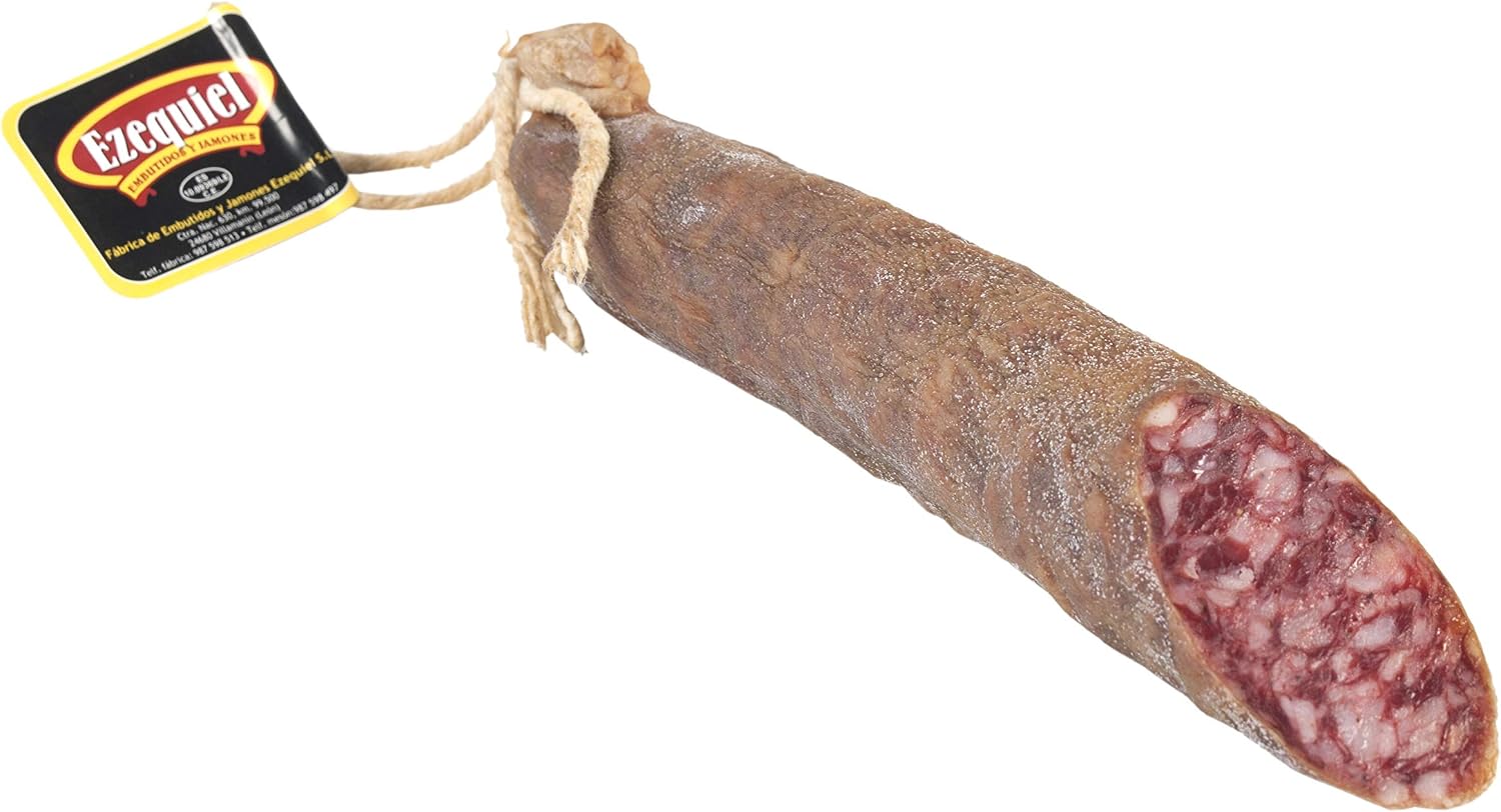 Embutidos Ezequiel Salchichón Extra Cular Mitad Gr Salchichon Ahumado Casero De León, 350 Gramo