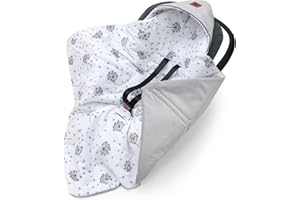 ‎PEPI MADE IN POLAND Pepi - Einschlagdecke Babyschale - 90x90 cm - Kinderwagen Decke - Babyschale Decke - Baumwolle Babydecke für Autositz - Babyeinschlagdecke