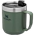 Stanley Classic Legendary Camp Travel Mug 0.35L - Keeps 1.5 Hours Hot - 3 Hours Cold - Dishwasher Safe - Stainless Steel Coffee Cup - BPA-Free - Hammertone Green