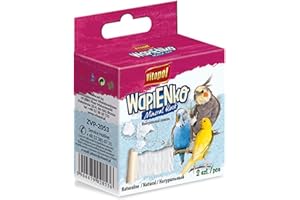 Vitapol Wapienko Bird Calcium Block – Natural Supplement for Beak Health & Eggshell Strength – Twin Pack – Hanging Mineral Block for Parrots, Budgies & Small Birds (8x, Natural, 140g)