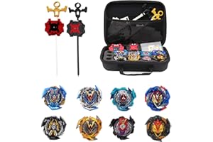 Gytobytle Valkyrie 8in1 Bey Toupie avec Sac, Metal Fusion Blade Gyro de Combat Jouet Set, avec Lanceur Poignée (Avancée)