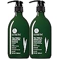LUSETA Tea Tree Shampoo and Conditioner Set for Dandruff and Dry Itchy Scalp, for Oily Hair and for Greasy Hair, Clarifying shampoo with Argan Oil Helps Promote Hair Growth 2 x 500ml