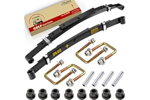 Roykaw EZGO Hintere Blattfeder mit Buchse, Hülsen und U-Bolzen-Set für TXT Golfwagen-Modelle ab Baujahr 1994, 4 Blätter