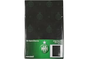 Licence Officielle Drap Housse 2 Places As Saint-Etienne Noir - Collection Saint Etienne