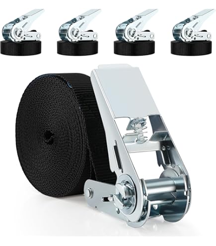 Cinghie A Cricchetto PETEX 4 Automatiche, Autoavvolgenti, 1 Pezzo 5 M X 25 Mm 350 700 Dan Fino A 700 Kg Rosso Doppio Gancio A Punta 96558916 Cinghie Di Tensionamento - Foto 11