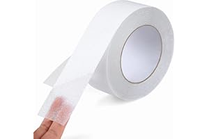 OQingluan Anti Slip Tape for Steps, 5cm*5m Anti Slip Stair Treads, Self Adhesive Safety Grip Tape, Heavy Duty Traction Tape, Prevents the Elderly/Children/Pets from Slipping and Falling, Transparent