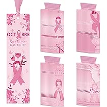 WANDIC 100 PCS Octobre Rose Marque Page Sensibilisation Au Cancer