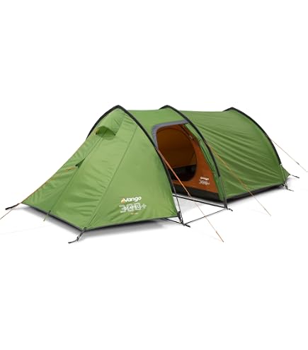 Vango Nova 300 3 Person Tent, Lightweight and Durable All Weather Tent, Wild Camping Tent, Backpacking Tent, DofE Recommended Kit, Green, One Size Sports & Outdoors
