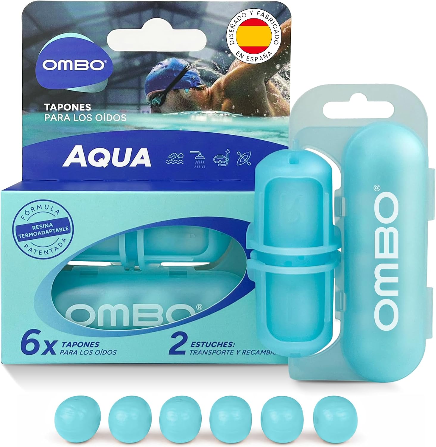 Tapones Oidos Natación | Tapones Natacion hombre mujer | Sellado Hermético | Reutilizables Hipoalergénicos | 6 tapones oídos piscina | Para Piscina, Surf, Buceo,Nadar,Agua |