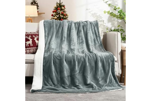 CURECURE Flanell Elektrisk Pläd Värmefilt 130x180cm, Ljusgrå | 6 Värmelägen, 6 Timmars Automatisk Avstängning, Överbelastningsskydd, Avtagbar Kontroll, Maskintvättbar