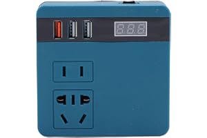 Garosa Bärbar Bilväxelriktare Elverktyg Batteriväxelriktare DC Till AC-omvandlare med Spänningsdisplay 18V Till 120W för BL1830B BL1840B BL1850B BL1860B