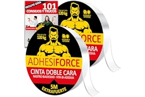 NOU PRIME 10 Metros Cinta Doble Cara Extrafuerte Transparente y Reutilizable Resistente Al Agua, 2 Rollos Nano Tape Fita Cola Dupla Face. Cinta Adhesiva Doble Cara Extrafuerte Adhesivo Doble Cara Extrafuerte