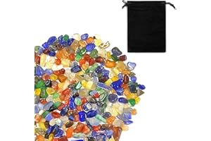 TIANNAIT 180g agata pietra preziosa, con 1 pezzo di nero sacchetto di immagazzinaggio, naturale colorato pietre semi-preziose, adatto per il giardinaggio decorazione, caccia al tesoro, gemma giochi, ecc.