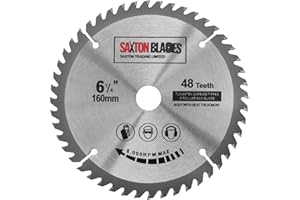 SAXTON BLADES Saxton Lame de scie circulaire TCT 160 mm x 20 mm x 48 dents pour TS55 Festool Bosch Makita, etc.