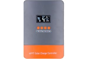 01 02 015 Contrôleur de Charge Solaire MPPT, 60A DC 12V/24V/36V/48V Régulateur de Panneau Solaire Dispositif de Décharge de Charge de Panneau Photovoltaïque avec écran LCD