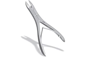 ‎DZ BEAUTY INSTRUMENTS Nagelzange mit doppelter Übersetzung - gebogene Schneide - Nagelzange für starke Fußnägel - Gesamtlänge: 14 cm