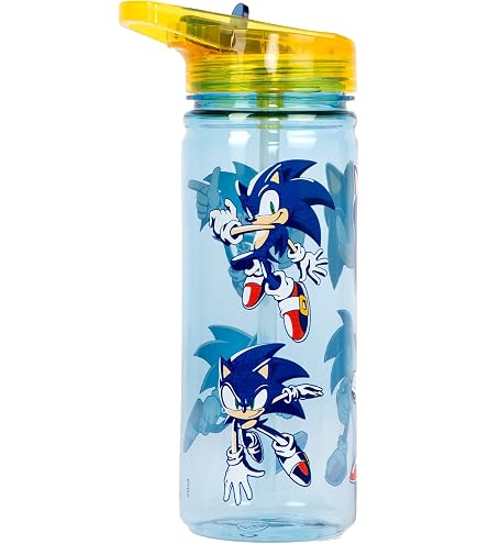 Gourde Enfant Sonic 500 Ml Avec Paille - Sans BPA, étanche - Pour L'école Et Les Sorties